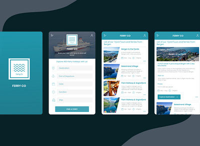 Ferry app mobile travel app ui ux