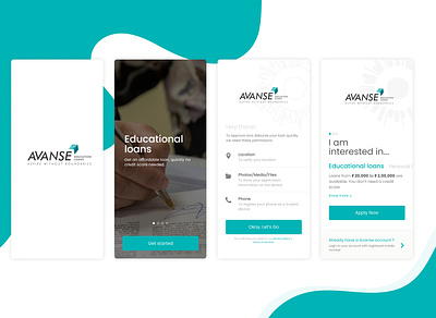 Avanse - Login and Onboarding app branding design education figma ui ux