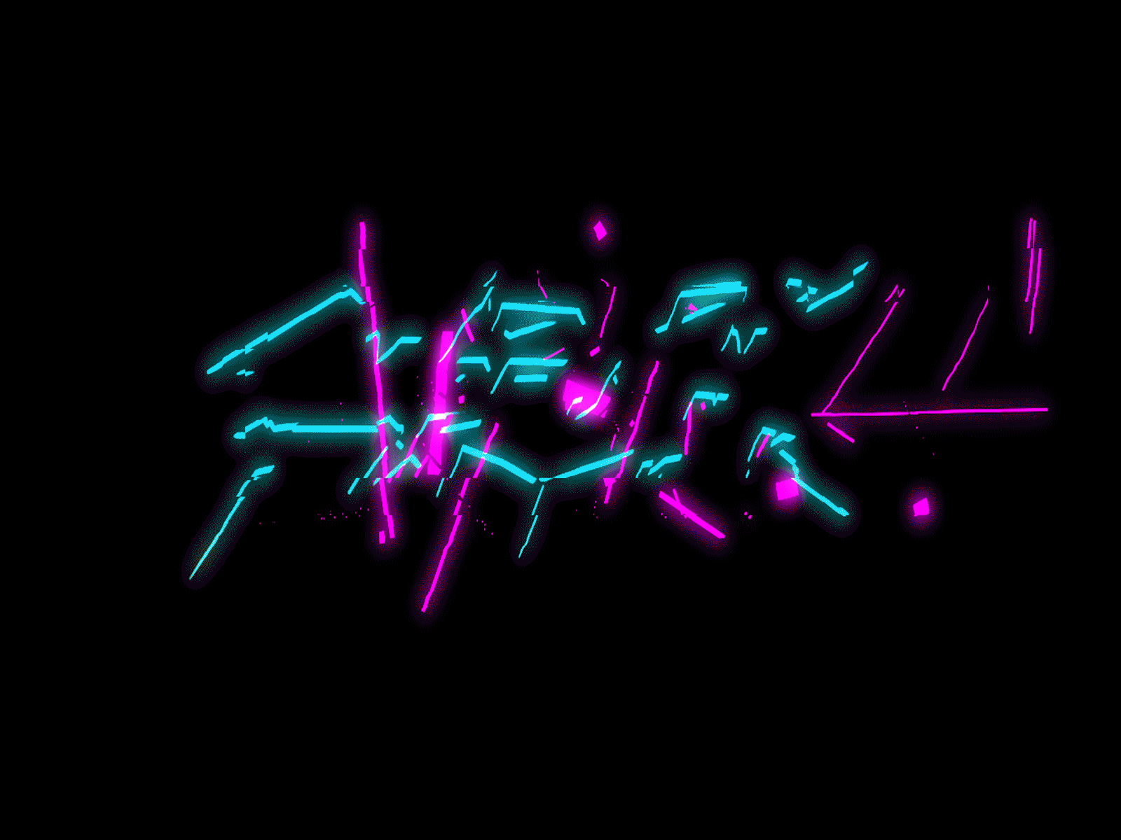CyberPunk INTRO aftereffects animation app cyberpunk design glitch glow logo motion neon pink