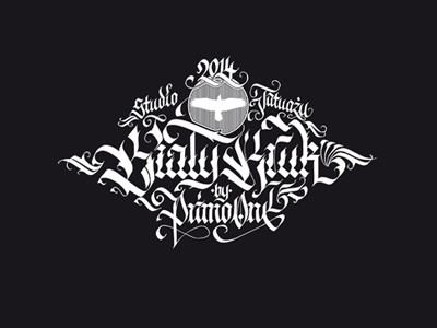 Bialy Kruk calligraphy hand made illustrator lettering logo logotype type typography vector wlk