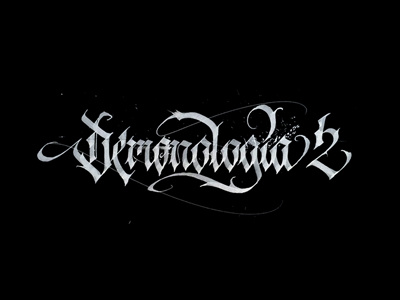 Demonologia calligraphy demonologia graphic kaligrafia lettering letters logo logotype typography