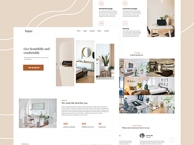 Portfolio concept for Interior decorator