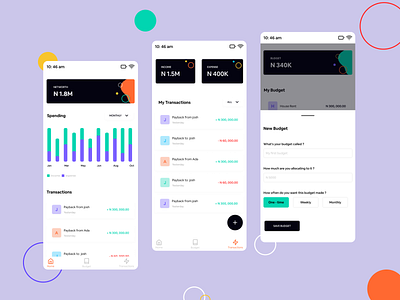 Budget App budget budget app fintech mobile app transactions