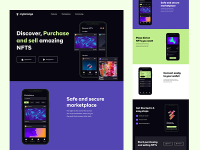 NFT App landing page