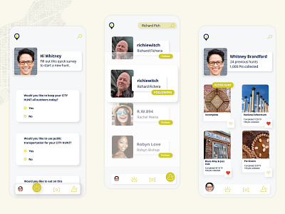 City Hunt app app design brand design design ui ux