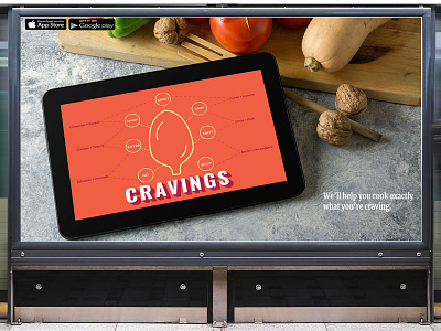 Cravings app subway ad advertising app design brand design branding icon typography ui ux web