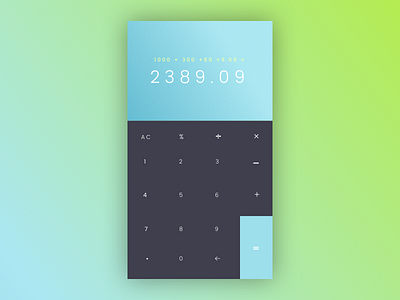 Daily UI #004 Calculator 004 calculator daily dailyui flat gradient ui
