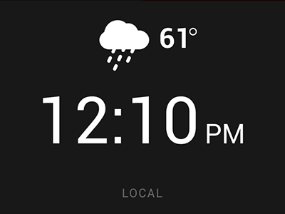 Clock Tab android clock time ui weather