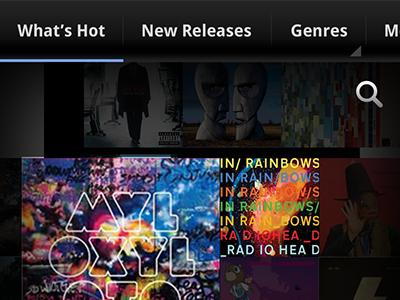 Music Explorer album android grid menu music nav tiles wall