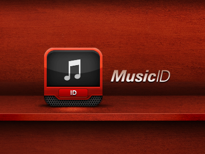 MusicID Icon brown icon iphone red wood