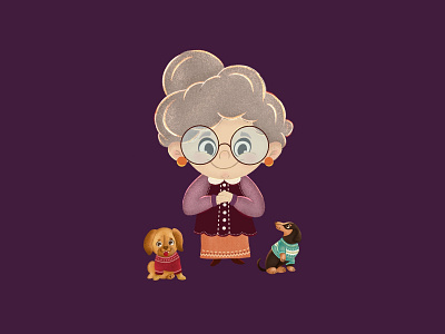 Cute Grandma 2022 children book children illustration design grandma illustration procreate