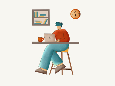 Work at Home blogger design illustration procreate stay at home work at home