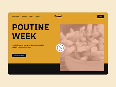 Poutine Week #dribbbleweeklywarmup dribbbleweeklywarmup ui ux webdesign