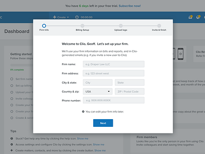 Onboarding interface onboarding ui wizard