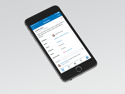 Clio iOS app - task detail