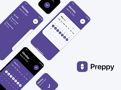Preppy - Manage Your PrEP! app apple watch colorful intake ios iphone logo pills shadow simple sketch swift ui design xcode