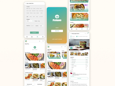 FUDANG - Meal Planner Mobile App illustration mobile ui ux
