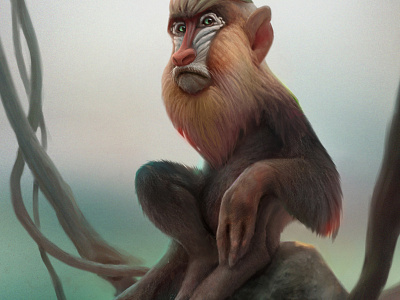 monkey animals baydakov aleksey baydaku character design illustration monkey
