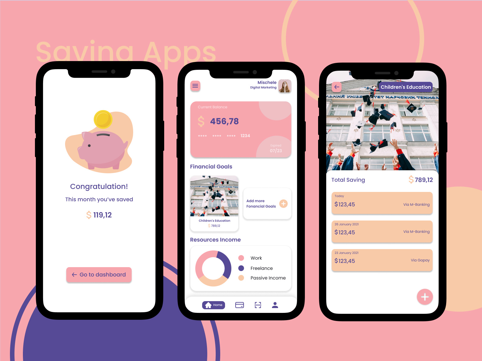 ui saving apps by Gustibagusbayu on Dribbble