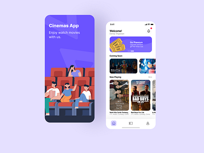 Cinema App Concept cinema mobile movies ui ux