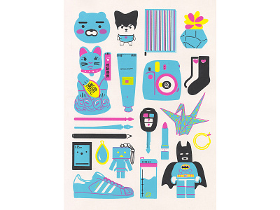 Everyday Objects design graphic design illustration illustration art print printmaking screenprint screenprinting