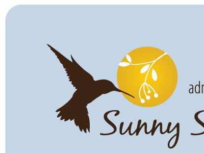 Sunny Logo bird blue sun