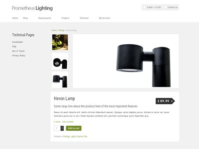 Lighting Site in Code css html landscape lighting lights website