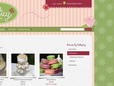 Cakes in code cakes css3 green html pink