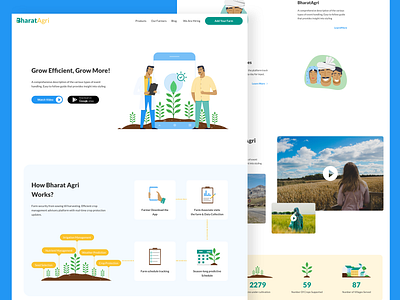 Bharat Agri Website agriculture illustration product design ui website