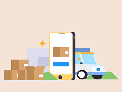 Online Delivery graphic illustration ui vector