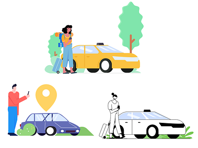 Cab Booking app booking cab car design freebie graphic icon illustration mobile service travel travelling ui vector