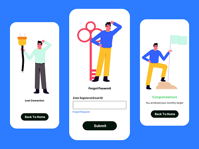 Mobile App | Illustrations achivement app character design empty state emptystate forgot password graphic illustration login mobile signup ui vector