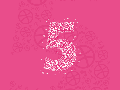 Dribbble Awesome 5yrs birthday dribbble five icons