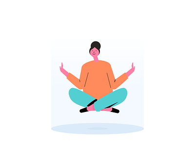 Peace with Boundaries boundaries character design graphic illustration mobile peace relax ui vector yoga