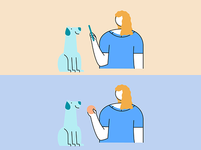 Pet Owner character design dog graphic illustration mobile pet pet lover play ui vector