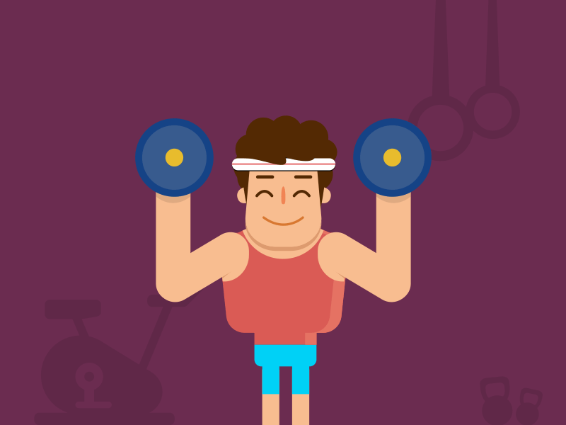 Gym cycle design dumble exercise fitness graphic gym happy icon illustration kettlebell