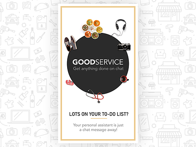 Goodservice Card card clean doctor food grocery services ui