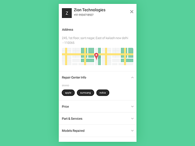 Vendor Page android app flat design ios map material ui vendor