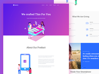 Landing Page by sandeep virk for Nickelfox - UI/UX Design on Dribbble