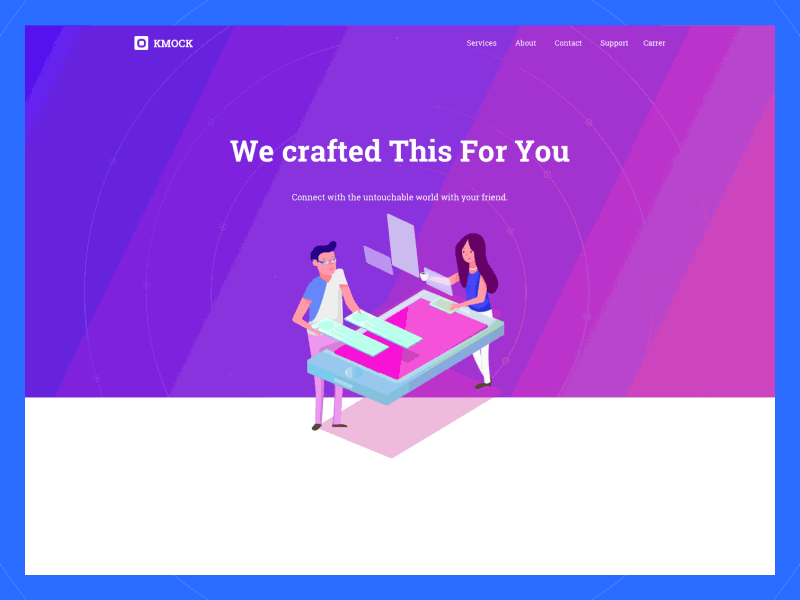 Landing page app character animation icons illustration interaction isometric landing page mobile ui ux website