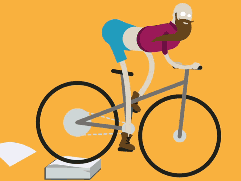 Debut Shot "Monthly Cycle" ae animation bicycle bike character design gif loop