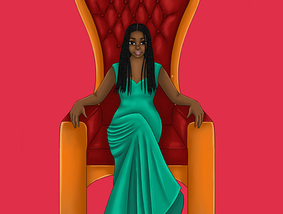 African American Woman Character Design african african american african american character african woman american animation art artwork character design children book illustration childrens childrens book coronavirus illustration illustration art illustrations throne