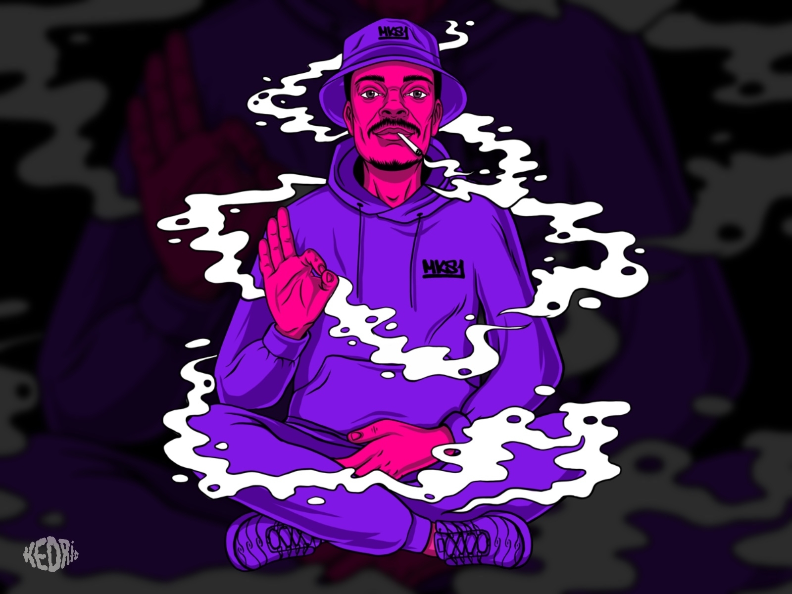 Smoke man by ALEKSANDRA YATSYNO on Dribbble