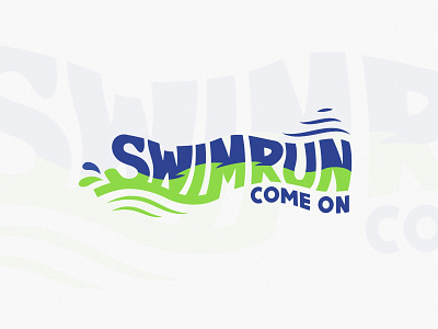 Logo for Swimrun branding design graphic design illustration logo typography vector