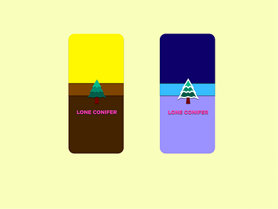 LoneConiferMinimalisticWallpaperIphoneX