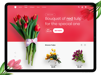 Tulips artistic impression design homepage sexy sketch sketch app ui visual design