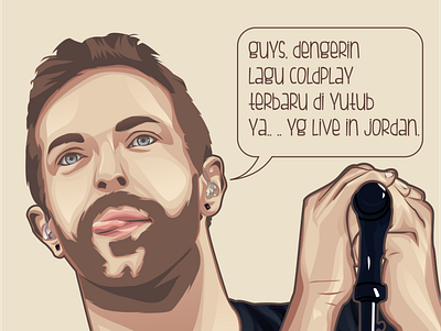 chris martin coldplay upload instastory design illustration vector vector illustration vectorart vectors