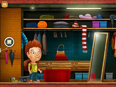 Cloakroom box boy cloakroom clothes game ios ipad kids light mirror retina switch