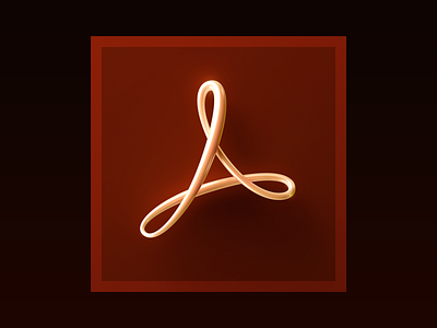 Adobe Acrobat Icon 3d acrobat adobe apple big sur icon ios logo macos neumorphism skeuomorphism