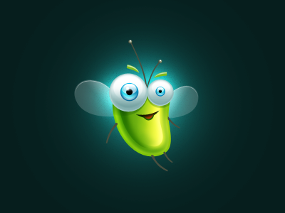Beetle antenna beetle character eyes feeler ios light wings